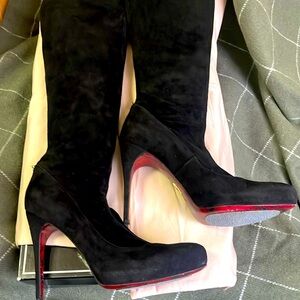 Cesare Paciotti Stretch Suede Stiletto Boots EU 41 Italian